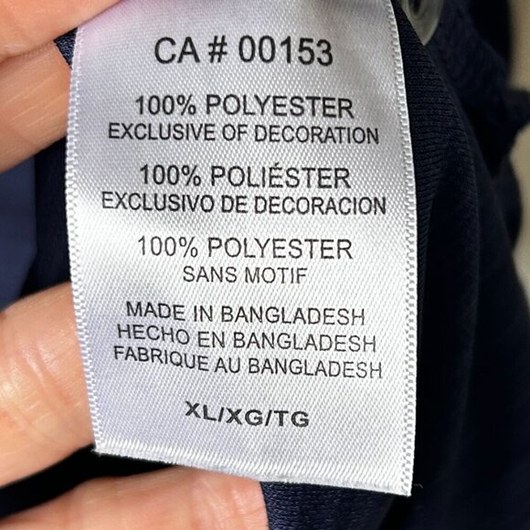 Michigan Wolverines Blue Men's Polo by Champion Size Extra Large Polyester - Picture 4 of 7